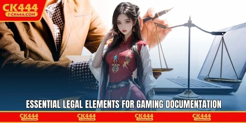 Essential legal elements for gaming documentation