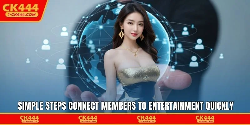 Simple steps connect members to entertainment quickly