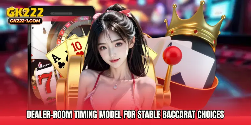 Dealer-room timing model for stable baccarat choices