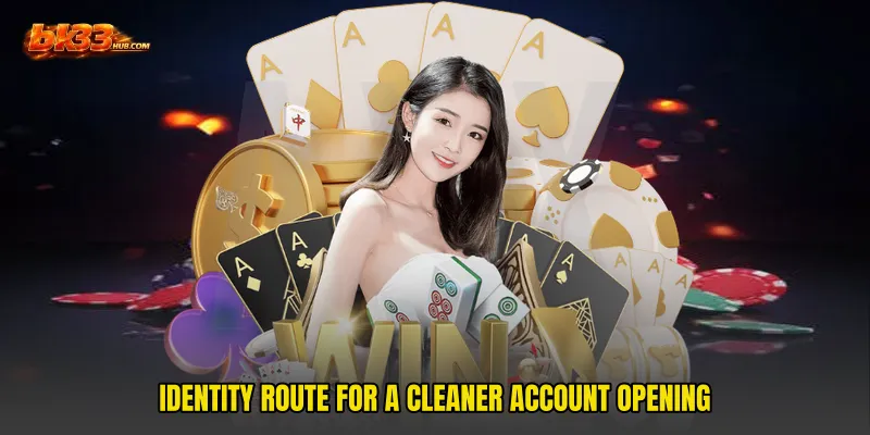 Identity route for a cleaner account opening