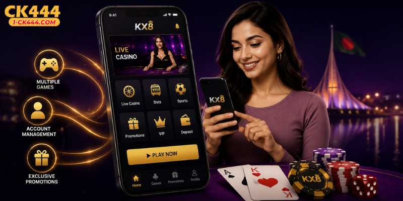 The KX8 app is a mobile gaming application